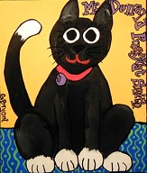 Mr. Donald Pussycat Smith (acrylic on wood 10 x 12) $45