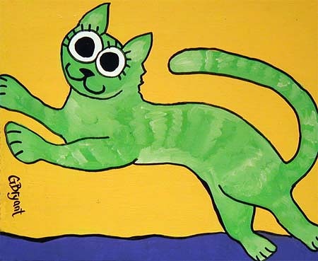 Flying Green Cat